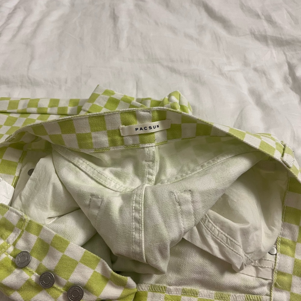 Pacsun Lime Checkered Pants